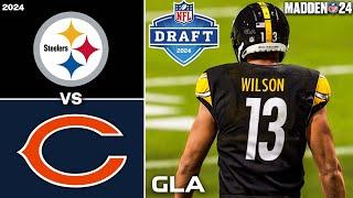 Bears vs. Steelers  Caleb Williams Roman Wilson  2024 NFL Draft Rosters  Madden 24 PS5