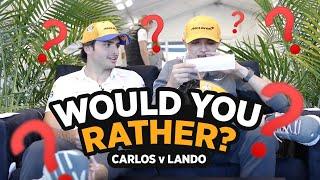 Carlos Sainz and Lando Norris play Would You Rather