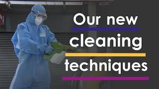 Here are the cleaning techniques we’re using as part of our Safer Travel Pledge