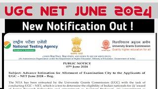 UGC NET June 2024  City Intimation & Admit Card Updates । Ugc Net Allotment of Examination City