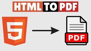 How to Convert HTML to PDF  HTML to PDF Converter