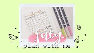 plan with me  july bullet journal setup