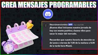 Cómo PROGRAMAR MENSAJES en Discord