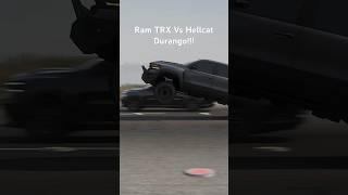 Ram TRX WHEELIE Racing DURANGO #trx #ram #srt #srt8 #trackhawk #dodge #1000hp #hellcat #fastcar