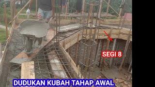 Pengerjaan dudukan kubah masjid tahap awal