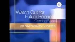 Watch Out For Future Releases Coming Soon From Disney Videos 1999-2005 Bumper UK Announcer