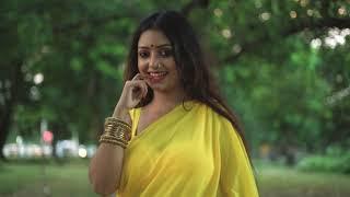 rupsa Saha Chowdhury yellow saree hot