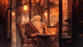 Cozy Cafe w ALBUS DUMBLEDORE Jazz Tea Book and Rain  Harry Potter ASMR  NijiSounds of Magic 