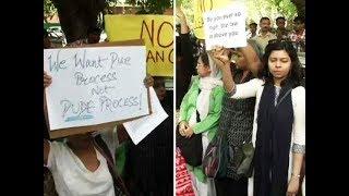 Women lawyers activists protest against clean chit to CJI Ranjan Gogoi