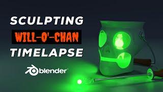 3D Sculpting Will-o-Chan - Blender 2.9 Timelapse