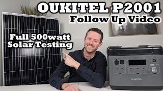 Oukitel P2001 - 500 Watt Solar Charging? UPS Mode and DC Output Testing