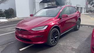 FIRST LOOK 2023 Tesla Model X Ultra Red