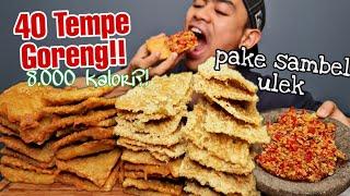 MUKBANG 40 TEMPE GORENG ABANG2 PAKE SAMBEL ULEK