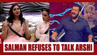 Bigg Boss 14 Weekend Ka Vaar Salman Khan gets angry with Arshi Khan refuses to talk to her