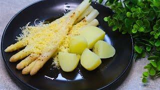 Dieses Spargel Rezept ist so lecker dass ich es jeden Tag mache Weißer Spargel mit Parmesan