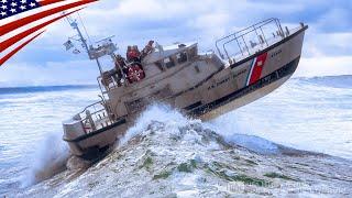 Surfmen Charge Huge Waves with US Coast Guard Boats