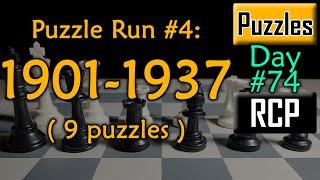 Day 74 Puzzle Run 4 9 puzzles 1901-1937