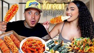 Trying KOREAN STREET FOOD For The First Time