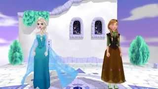 Disneys Frozen - Elsa and Anna are shuffling