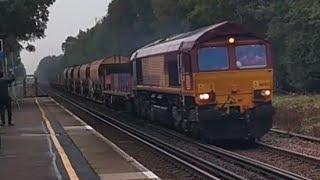 *Legend driver* plays Darth Vader tones in ex-EWS class 66 no.012 on hire to Freightliner 231019