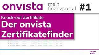 Zertifikate finden mit dem onvista Zertifikate Finder