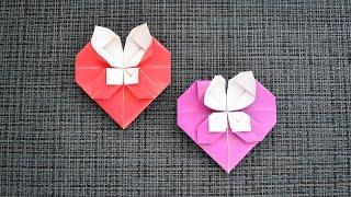 Paper HEART with BUTTERFLY  Beautiful Origami  Tutorial DIY by ColorMania