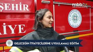 Geleceğin itfaiyecilerine uygulamalı eğitim. ‍‍