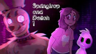 Спрингтрап и Делия 1 - Springtrap & Deliah 1  ОЗВУЧКА КОМИКСА на РУССКОМ 1 СЕРИЯ