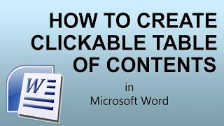 How To Create a Clickable Table of Contents in Microsoft Word