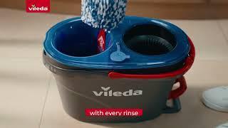 Vileda RinseClean Spin Mop and Bucket - 100% separation of clean and dirty water.