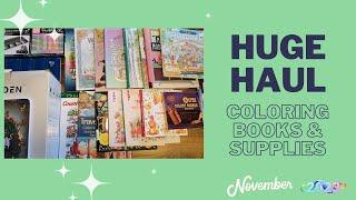 ⭐Huge⭐Coloring Book & Supplies Haul and Swatches #coloring #haul #coloringbooks #artsupplies