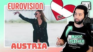 Austria Eurovision 2024 Reactionalysis - Music Teacher Analyses We Will Rave by Kaleen reaction