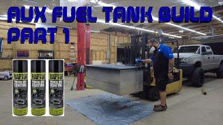 DURAMAX AUX FUEL TANK PROJECT PT 1 - CLEANUP AND RAPTOR LINING