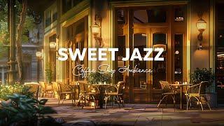 Stress Relief at Outdoor Coffee Shop of Relaxing Smooth Jazz Background Music & Sweet Bossa Nova