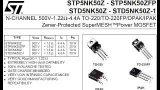 Обзор транзистора STD5NK50Z из Китая. Сравню с настоящим.