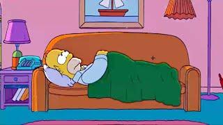 Simpsons  Homer kicked out of bed and sleeping on couch