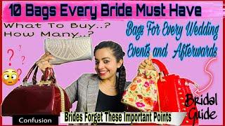 Must Have Bridal Bags Tips & Tricks For Selecting Handbags Bridal Essentials Bridal Purse Ideas