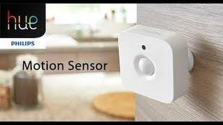 An automated home the philips hue motion sensor with white ambience light
