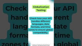 Globalization Testing #softwaretesting #apitesting