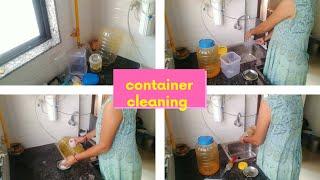 cointaniar cleaning vlog Dibbo ki safai  Indian housewife cleaning routine  container cleaning