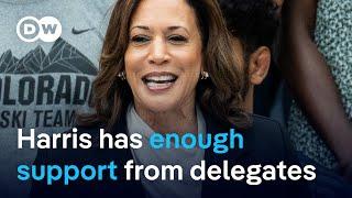 Harris reportedly secures backing from enough delegates to become Democratic Party nominee  DW News