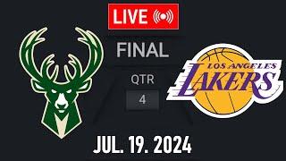 NBA LIVE LA Lakers vs Milwaukee Bucks  NBA Pre-Season 2024  July 19 2024  NBA 2K25
