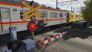 Railroad Crossing Indonesia Kompilasi Evakuasi KRL JR 203  Trainz Simulator Indonesia