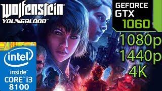 Wolfenstein Youngblood - GTX 1060 - 1080p - 1440p - 4K - i3 8100 - Gameplay Benchmark PC