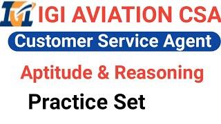 IGI Aviation Customer Service Agent Practice Set  IGI Aviation Aptitude & Reasoning @Focus 4M