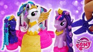 My Little Pony Canterlot Court Playdoh set with Celestia Luna and Twilight Sparkle