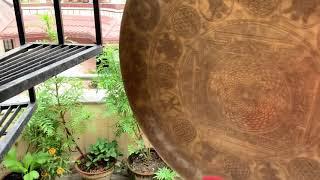 Mantra carved temple gong-Handmade Tibetan Gong-Wind Gong-Gong from Nepal