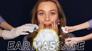 МАССАЖ ТВОИХ УШЕК  ПЕНА ДЛЯ БРИТЬЯ НА МИКРОФОН АСМР  SHAVING CREAM IN YOUR EARS  EAR MASSAGE ASMR