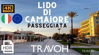 Lido Di Camaiore Passeggiata  Tuscany Italy   Culture Walking Tour ASMR Ambience 4K HDR Travel