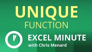 Excel UNIQUE Function   Excel One Minute Functions Explained